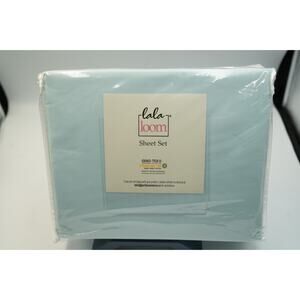 Full Size Lala Loom Sheet Set Oeko-Tex Standard 100 Light Blue New set